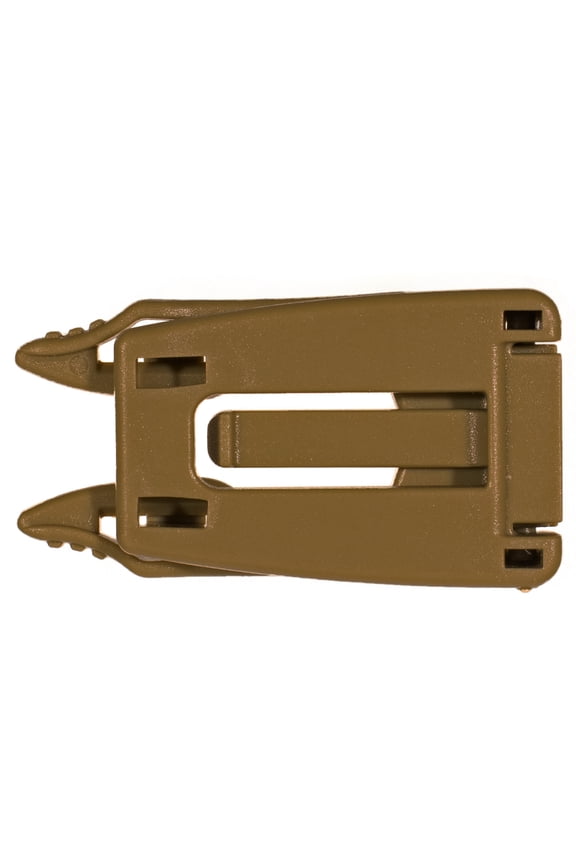 MOLLE Strap Carabiner Clip - Tactical Outdoor Colors - 2 Inch X 1 Inch Clips Attaches to Bag and Clothing Straps