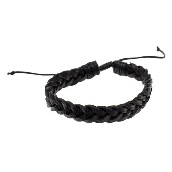 West Coast Paracord Natural Dyed Braided Leather Bracelets - Adjustable, Layered, Stacking, Fashion Bracelets - Multiple Styles and Colors Available