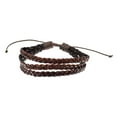thumbnail image 1 of West Coast Paracord Natural Dyed Braided Leather Bracelets - Adjustable, Layered, Stacking, Fashion Bracelets - Multiple Styles and Colors Available, 1 of 3