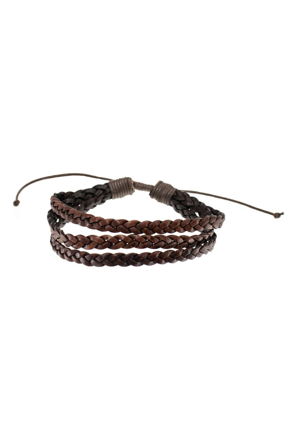 Natural Dyed Braided Leather Bracelets - Adjustable, Layered, Stacking, Fashion Bracelets - Multiple Styles and Colors Available