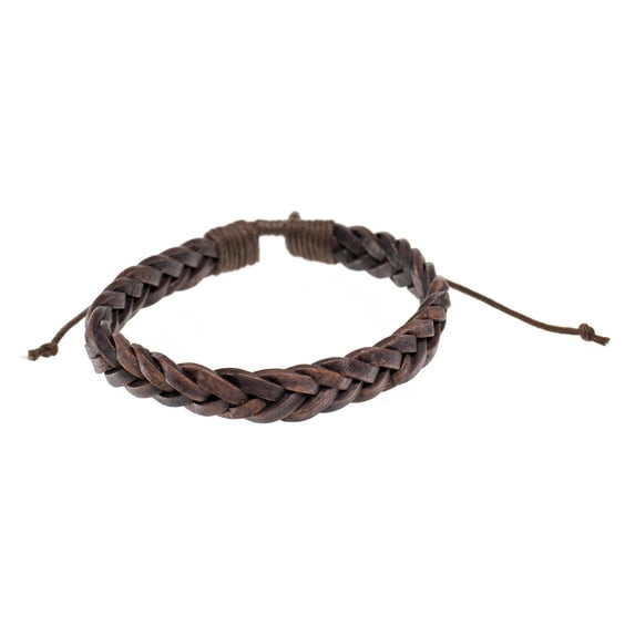 West Coast Paracord Natural Dyed Braided Leather Bracelets - Adjustable, Layered, Stacking, Fashion Bracelets - Multiple Styles and Colors Available
