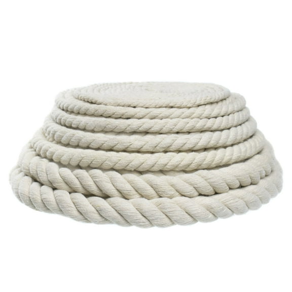 West Coast Paracord Original Natural Cotton Rope - Choose from 3/4", 11/16", 5/8", 1/2", 3/8", 5/16", 7/32", 3/16" Sizes - Available in 10, 25, 50, 100 Foot Lengths