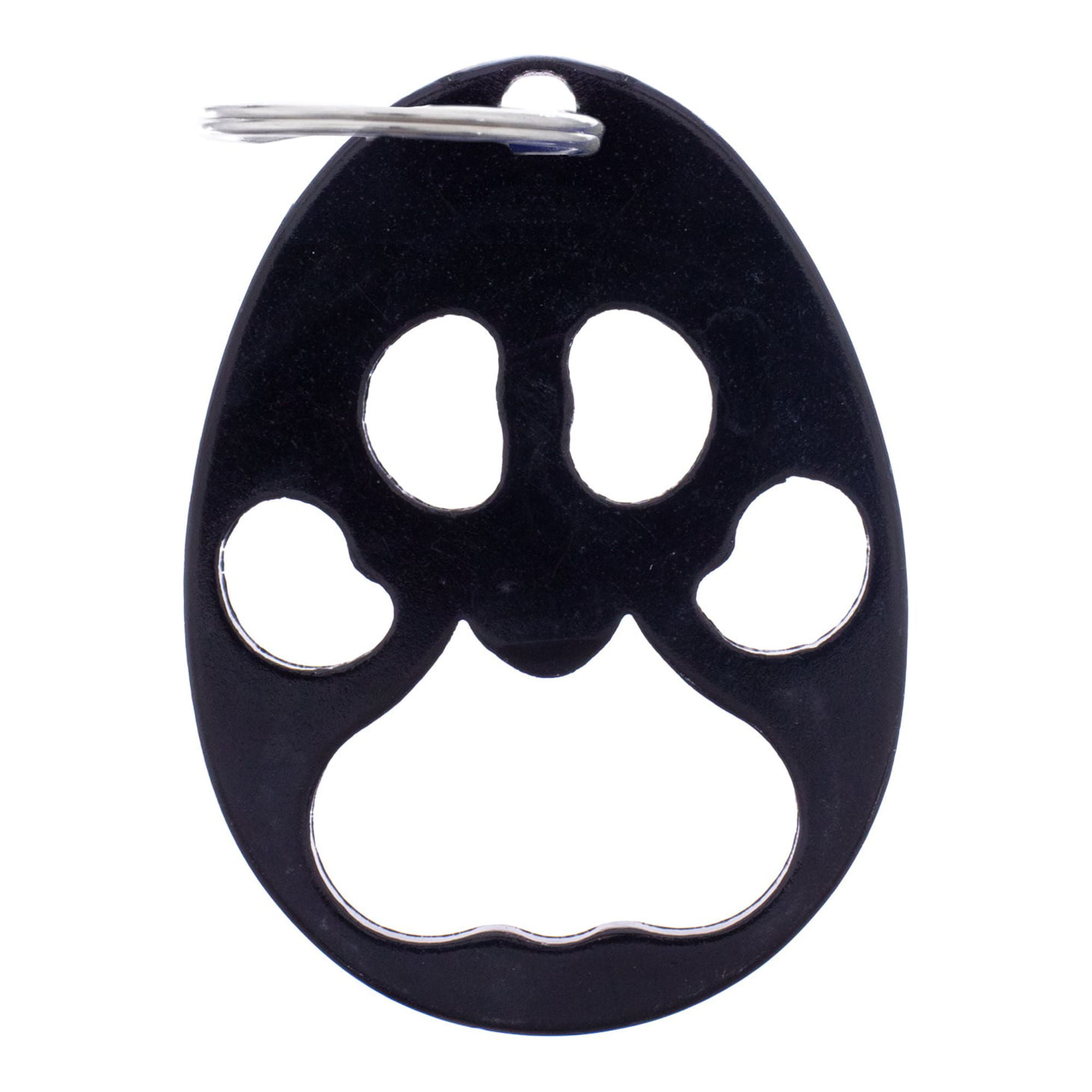 West Coast Paracord Paw Print Key Chain & Bottle Opener with Silver Split Key Ring - Many Colors and Pack Sizes Available
