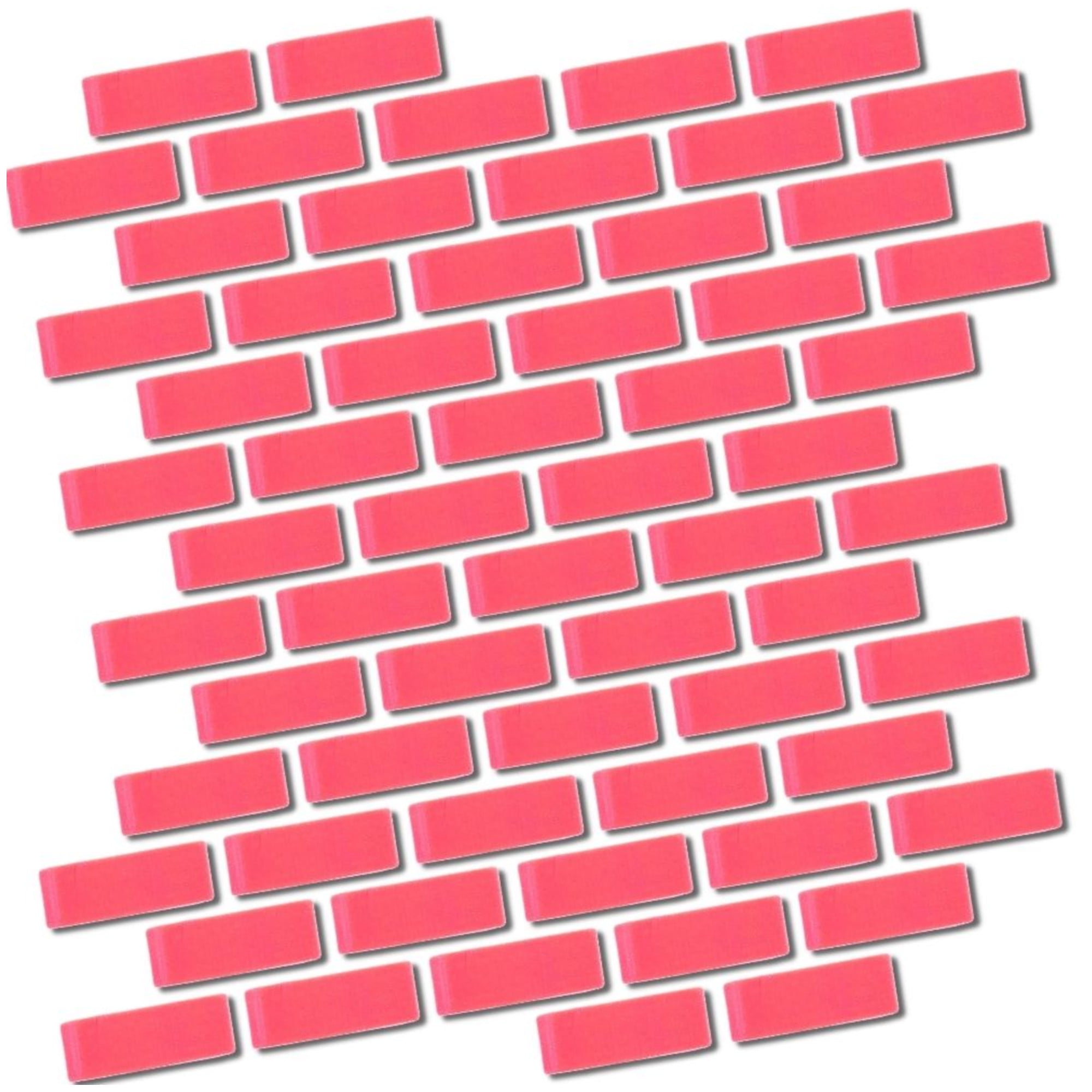 West Coast Paracord Pink Block Erasers - Bulk 90 Pack Rubber Medium Erasers