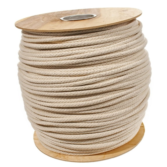 West Coast Paracord Solid Braid Cotton Sash Cord - Multiple Diameter, Length & Color Options - Ideal for Home Improvement, Indoor & Outdoor Utility