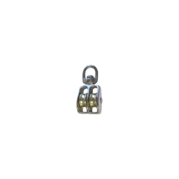 West Coast Paracord Steel Double Wheel Pulley with a Swivel Eye - Multiple Sheave Height & Pack Options