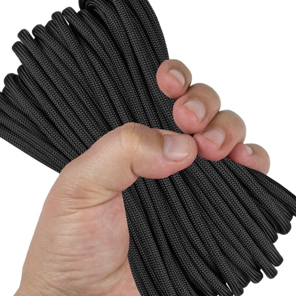 West Coast Paracord | Type III 550 LB Breaking Strength - Black (100 FT, Hank)