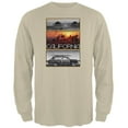 thumbnail image 1 of West Coast Postcard Pier Palm California Mens Long Sleeve T Shirt Sand LG, 1 of 1