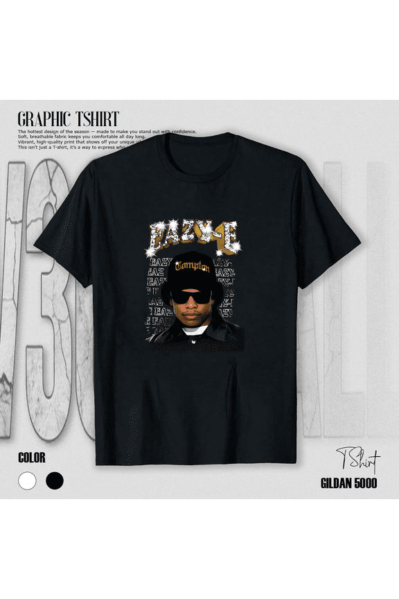 West Coast Rap Icon Eazy E Tribute 90s Old School Legend Unisex T-Shirt V11329, up to size 5XL