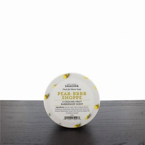 West Coast Shaving SS-WCS-029 2 oz WCS Duck Fat Shaving Soap, Pear-Brrr Shoppe