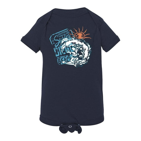 West Coast Surfer Dog Bodysuit Infant -Image by Shutterstock, Newborn