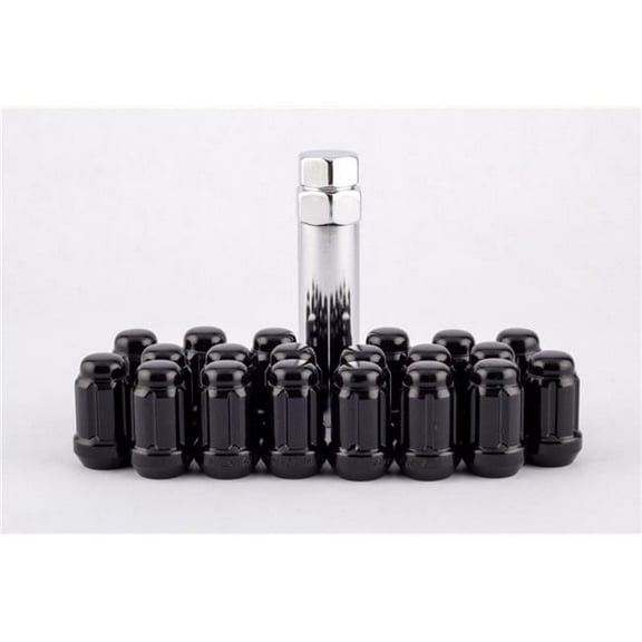 West Coast WCWW1012SB 1.38 in. Black Spline Tuner Lug Nuts for 2015-2016 Ford Ranger Base Crew Cab