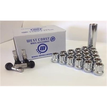 West Coast Wheel Accessories W5514STO 5 Lug Wheel Installation Kit - Silver