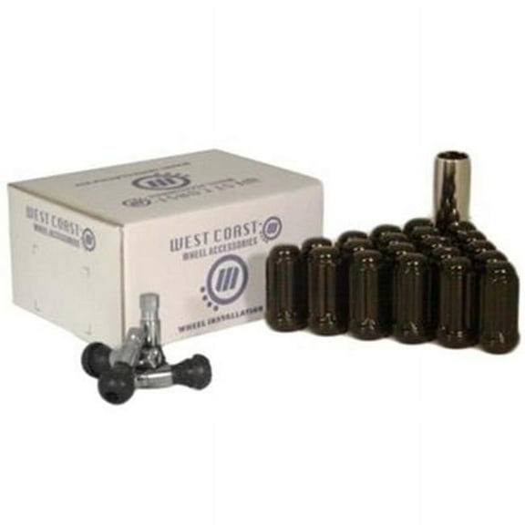 West Coast Wheel Accessories W5842STB 8 Lug Wheel Installation Kit - Black