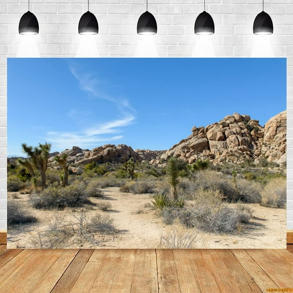 West Desert Scery Photography Backdrop Sand Cactus Dunes Cowboy Birthday Party r Holiday Travel Portrait Photo Background
