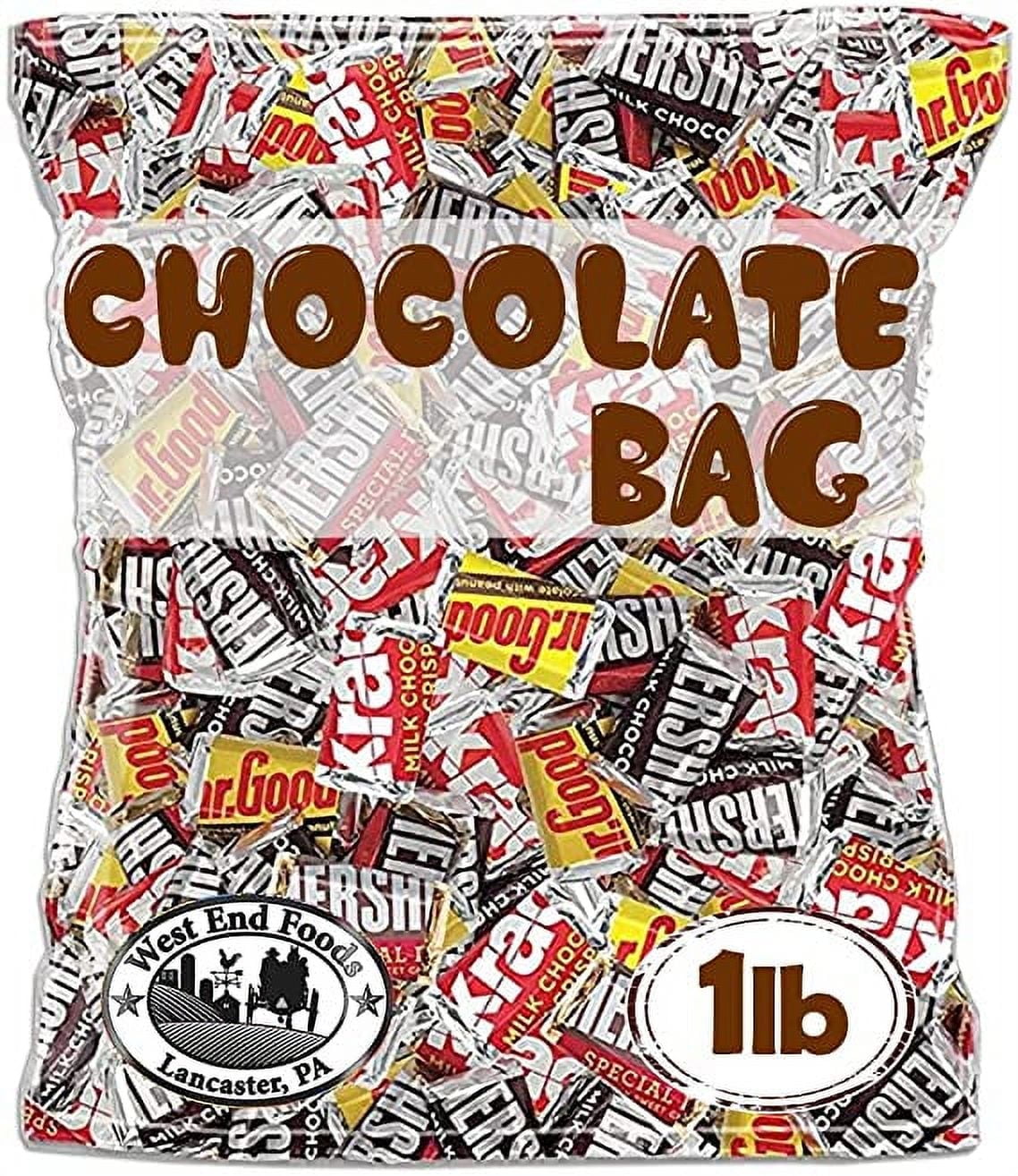 West End Foods Bulk Bundle of Chocolate Candy Bar Assortment, Miniatures - 1lb