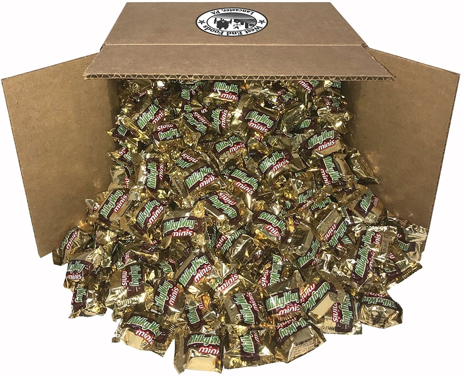 West End Foods Bundle with (5 lbs) MilkyWay, Classic Chocolate Candy Bars Bulk of Minis Snacks in a Bag for a Party, Buffet, Piata, Halloween or Valentine Day Gift Baskets