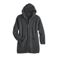 thumbnail image 1 of West End Knitwear Womens Hooded Cardigan Sweater - 100% Merino Wool Zip Front - Grey - Large, 1 of 1