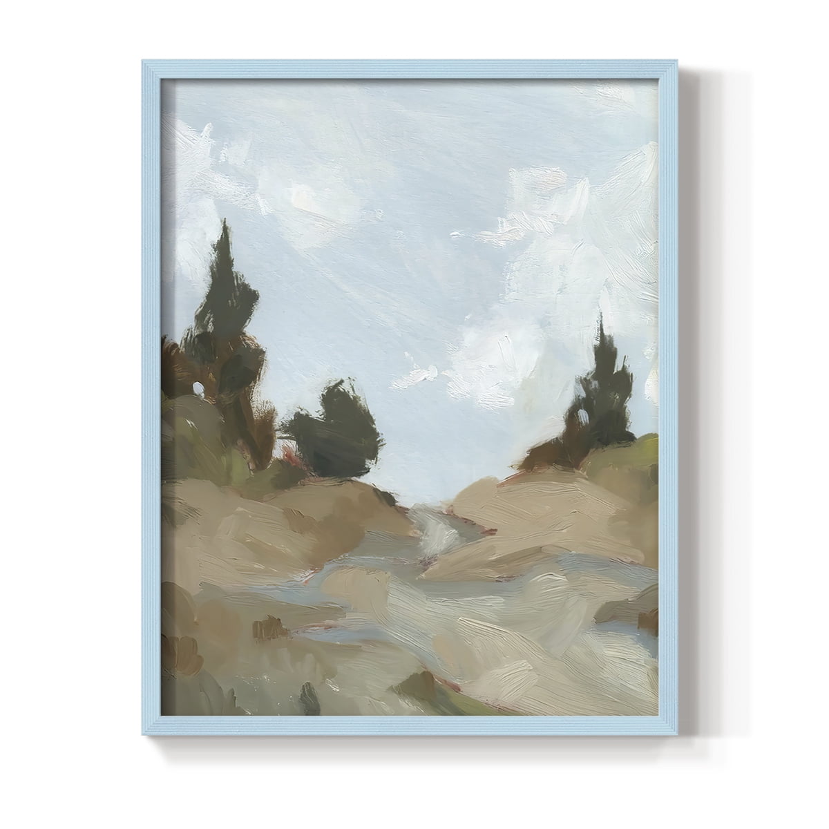 West Fork Hiking Trail I Framed Print in Blue Solid Wood 8 x 10 Framed Print