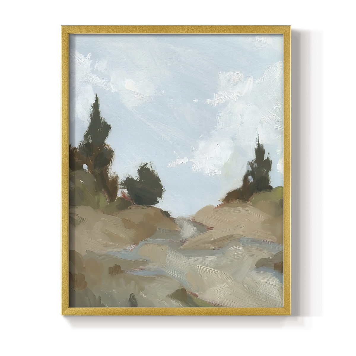 West Fork Hiking Trail I Framed Print in Gold Solid Wood 11 x 14 Framed Print