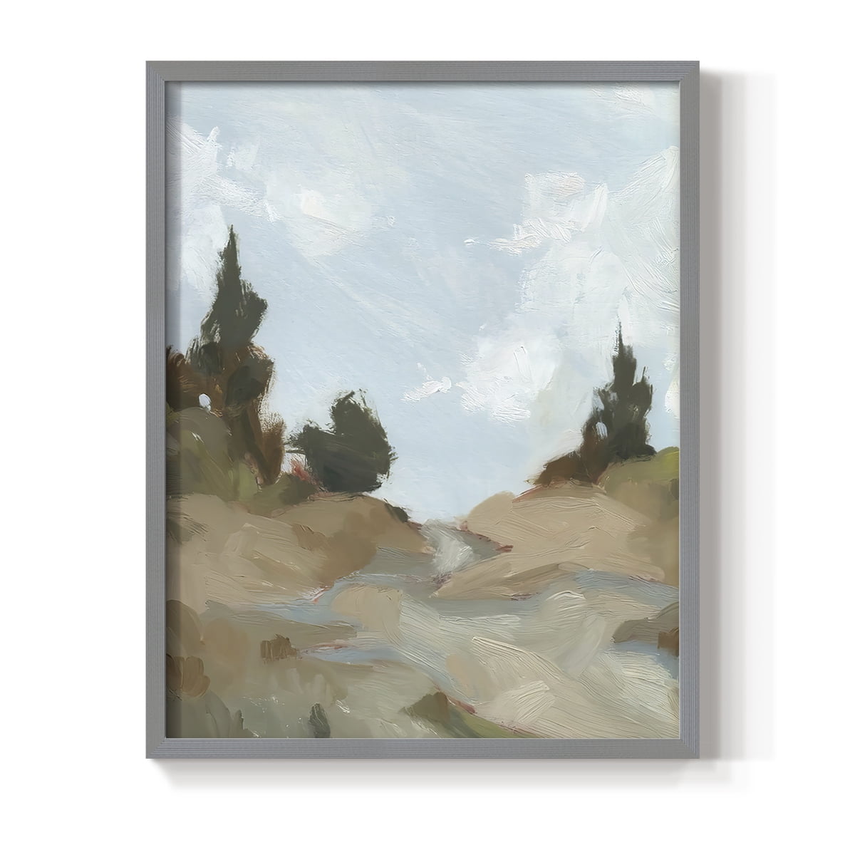 West Fork Hiking Trail I Framed Print in Gray Solid Wood 16 x 20 Framed Print