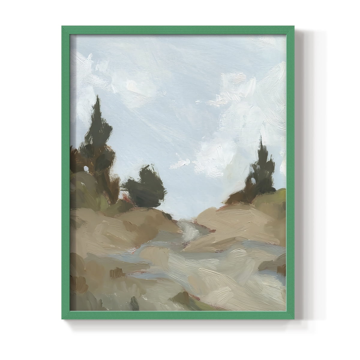 West Fork Hiking Trail I Framed Print in Green Solid Wood 11 x 14 Framed Print