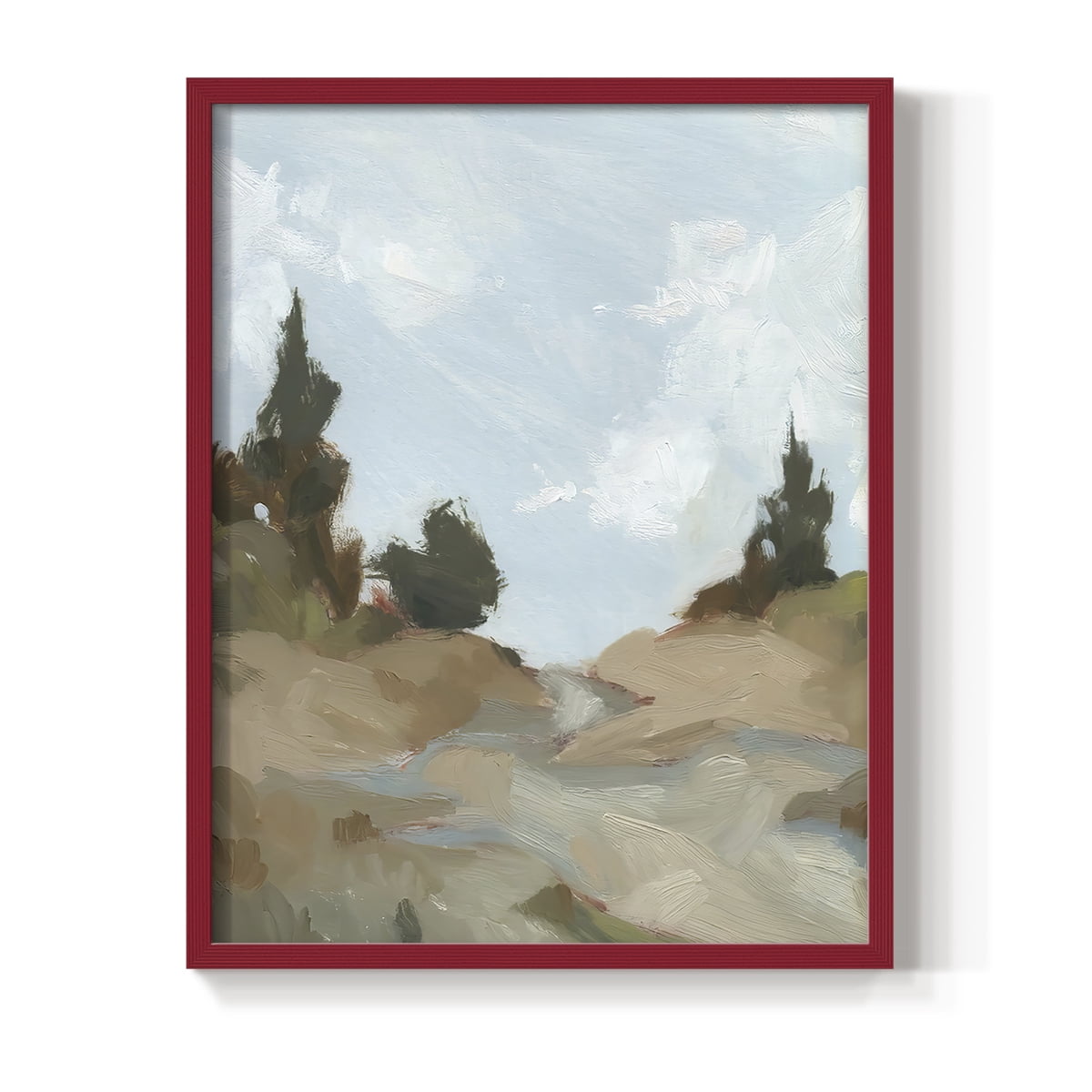 West Fork Hiking Trail I Framed Print in Red Solid Wood 11 x 14 Framed Print