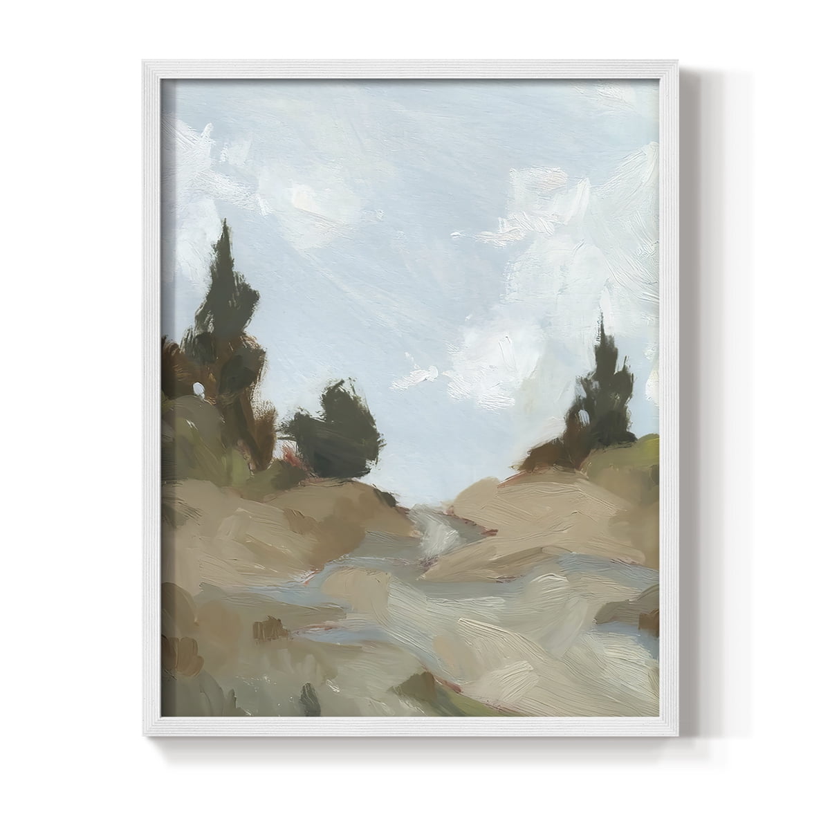 West Fork Hiking Trail I Framed Print in White Solid Wood 8 x 10 Framed Print