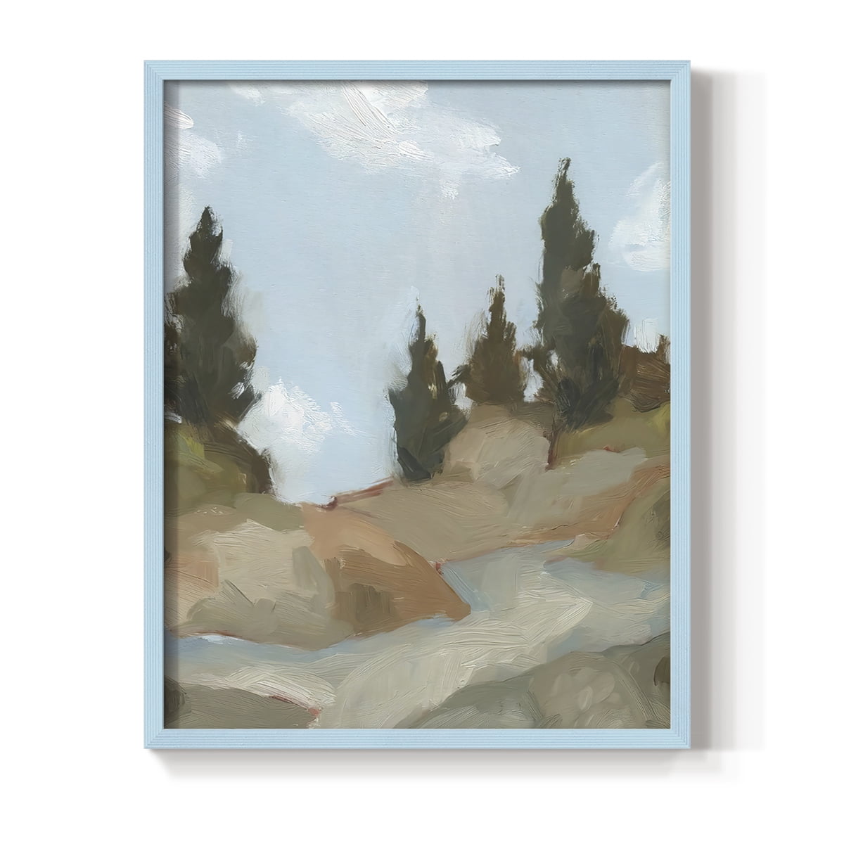 West Fork Hiking Trail II Framed Print in Blue Solid Wood 8 x 10 Framed Print