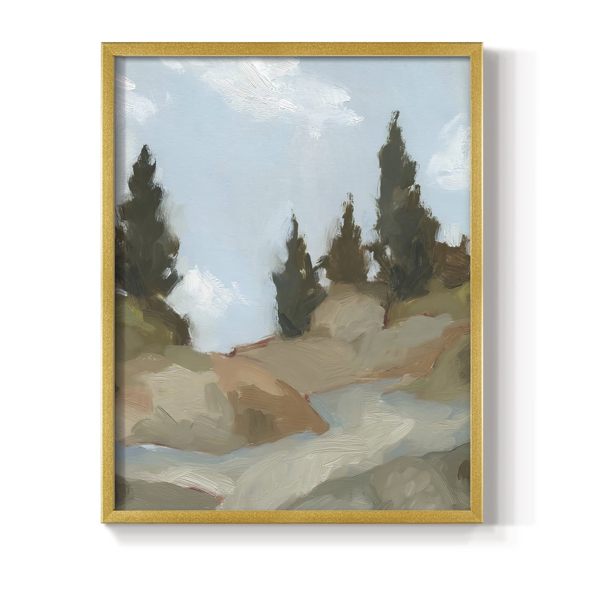 West Fork Hiking Trail II Framed Print in Gold Solid Wood 8 x 10 Framed Print