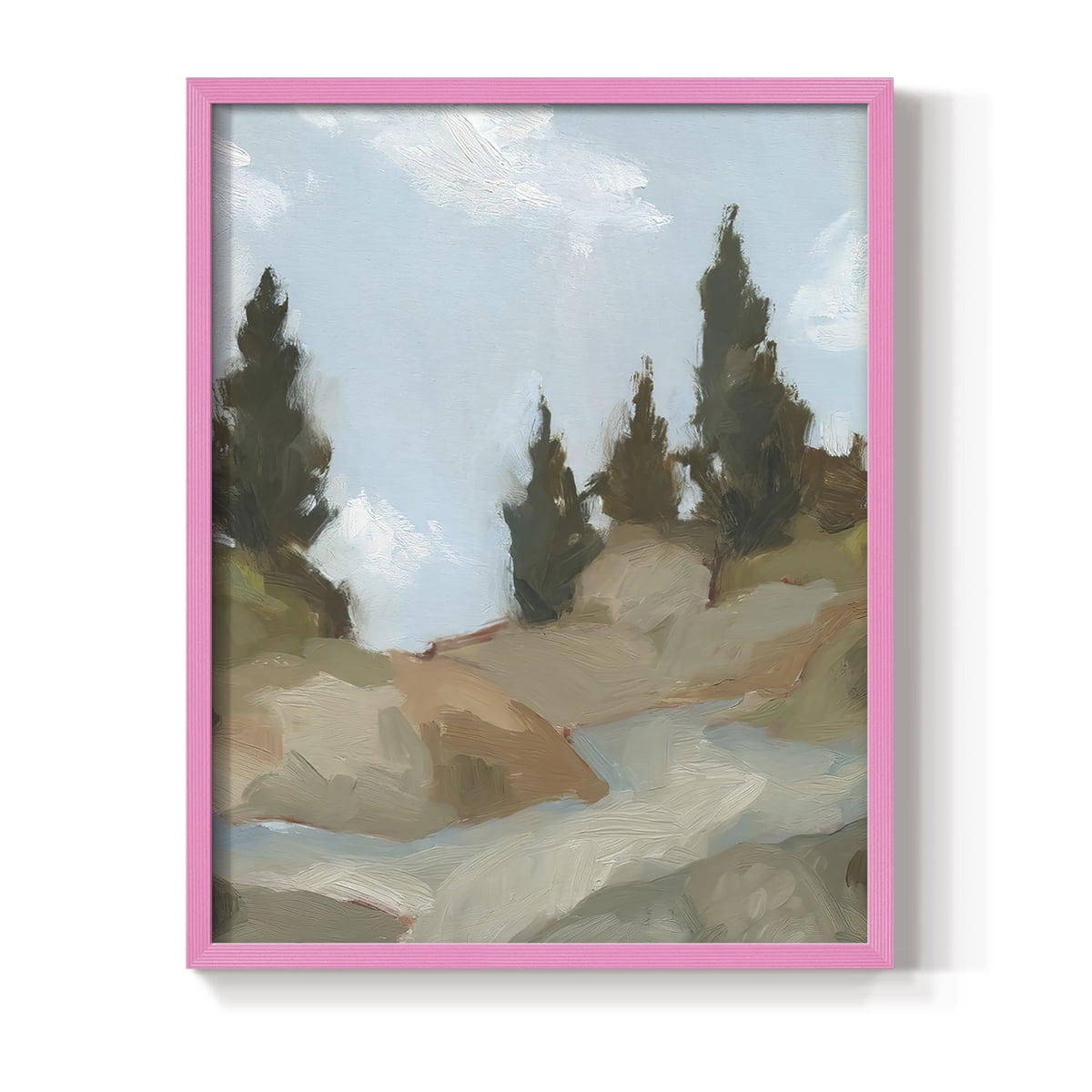 West Fork Hiking Trail II Framed Print in Pink Solid Wood 8 x 10 Framed Print