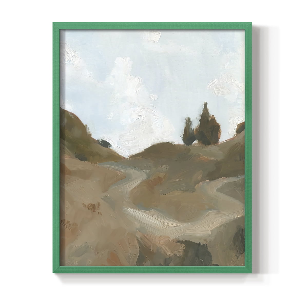 West Fork Hiking Trail III Framed Print in Green Solid Wood 8 x 10 Framed Print