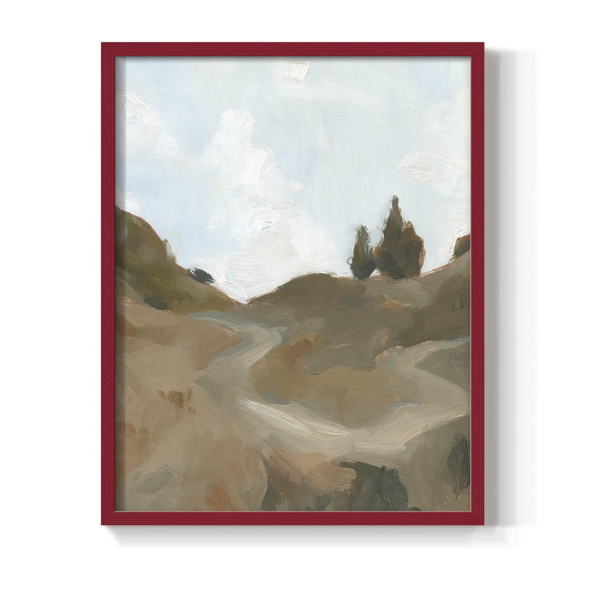 West Fork Hiking Trail III Framed Print in Red Solid Wood 11 x 14 Framed Print