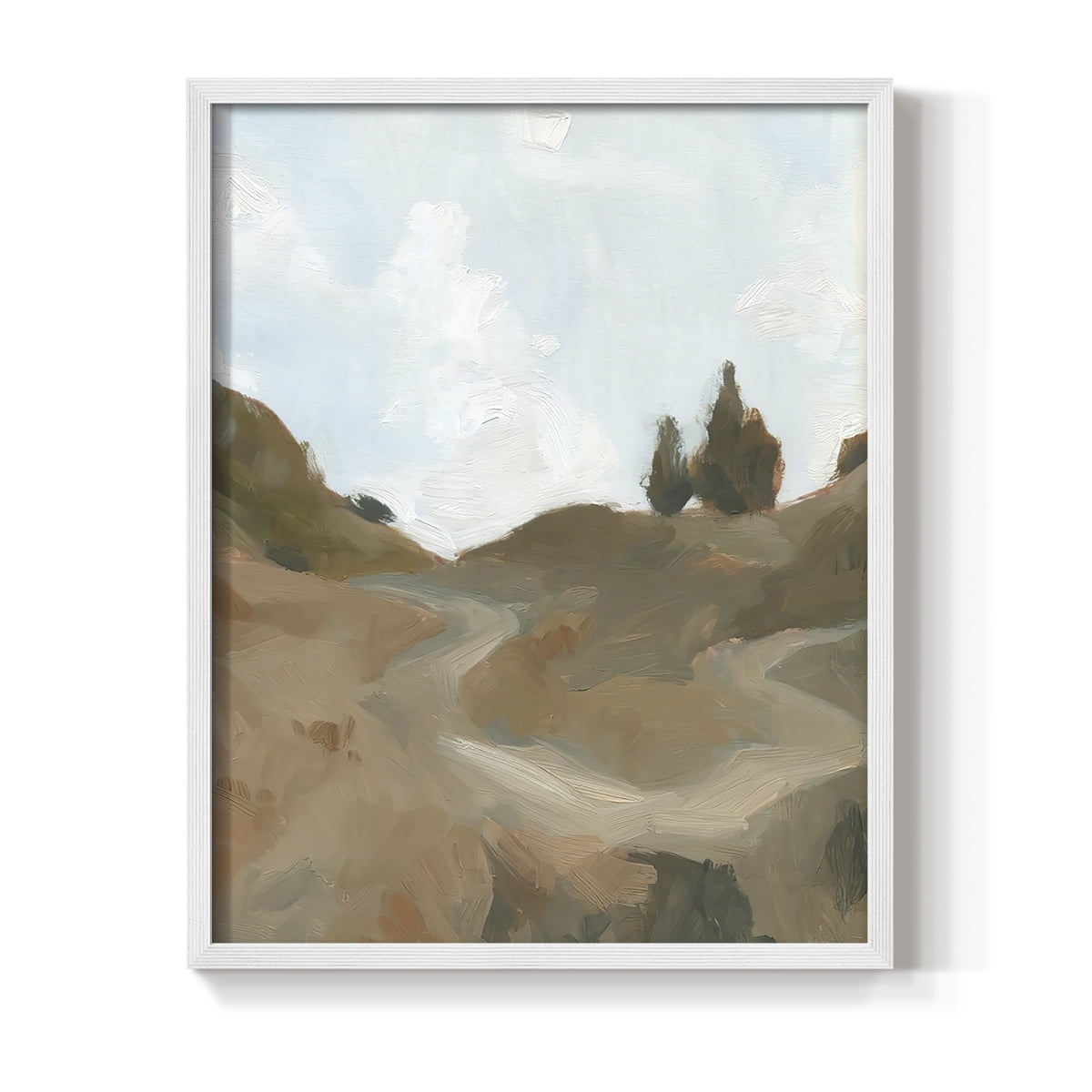 West Fork Hiking Trail III Framed Print in White Solid Wood 8 x 10 Framed Print