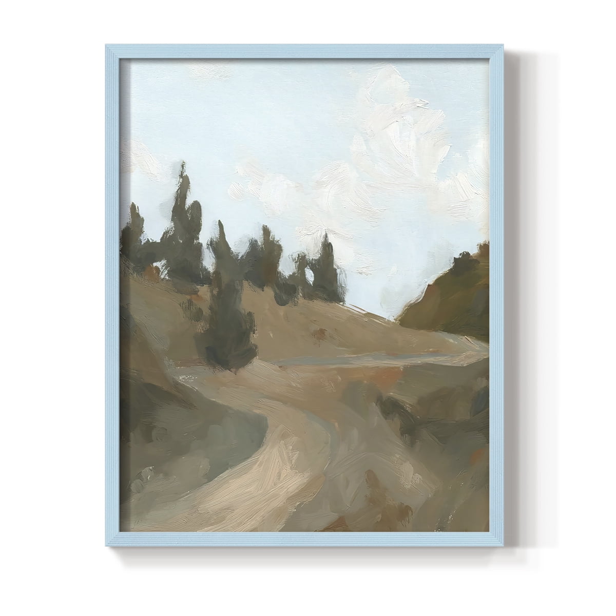 West Fork Hiking Trail IV Framed Print in Blue Solid Wood 11 x 14 Framed Print