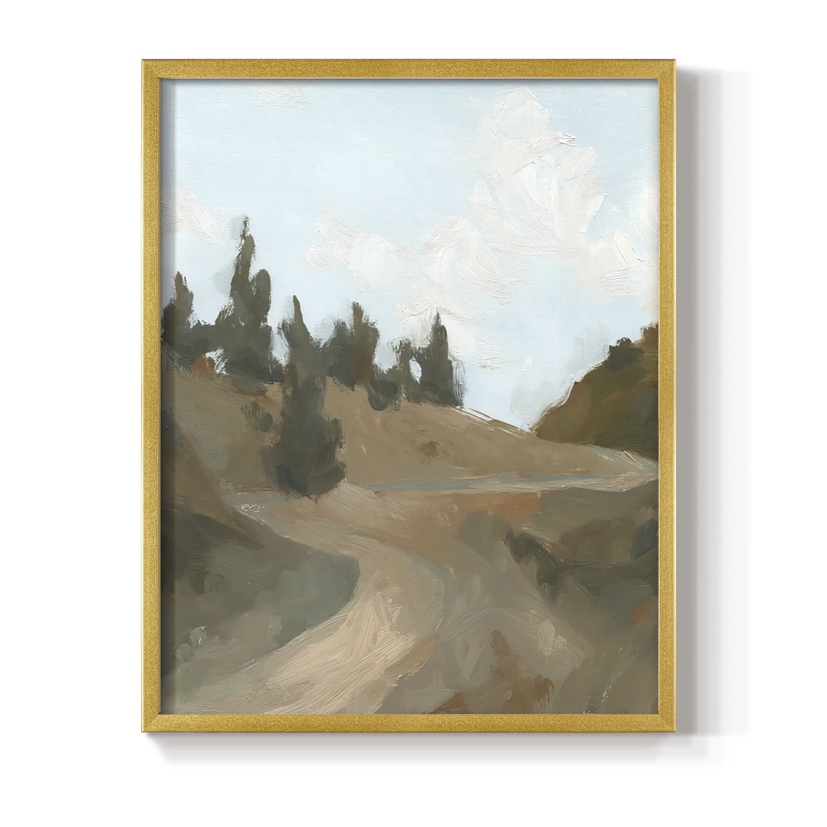 West Fork Hiking Trail IV Framed Print in Gold Solid Wood 16 x 20 Framed Print