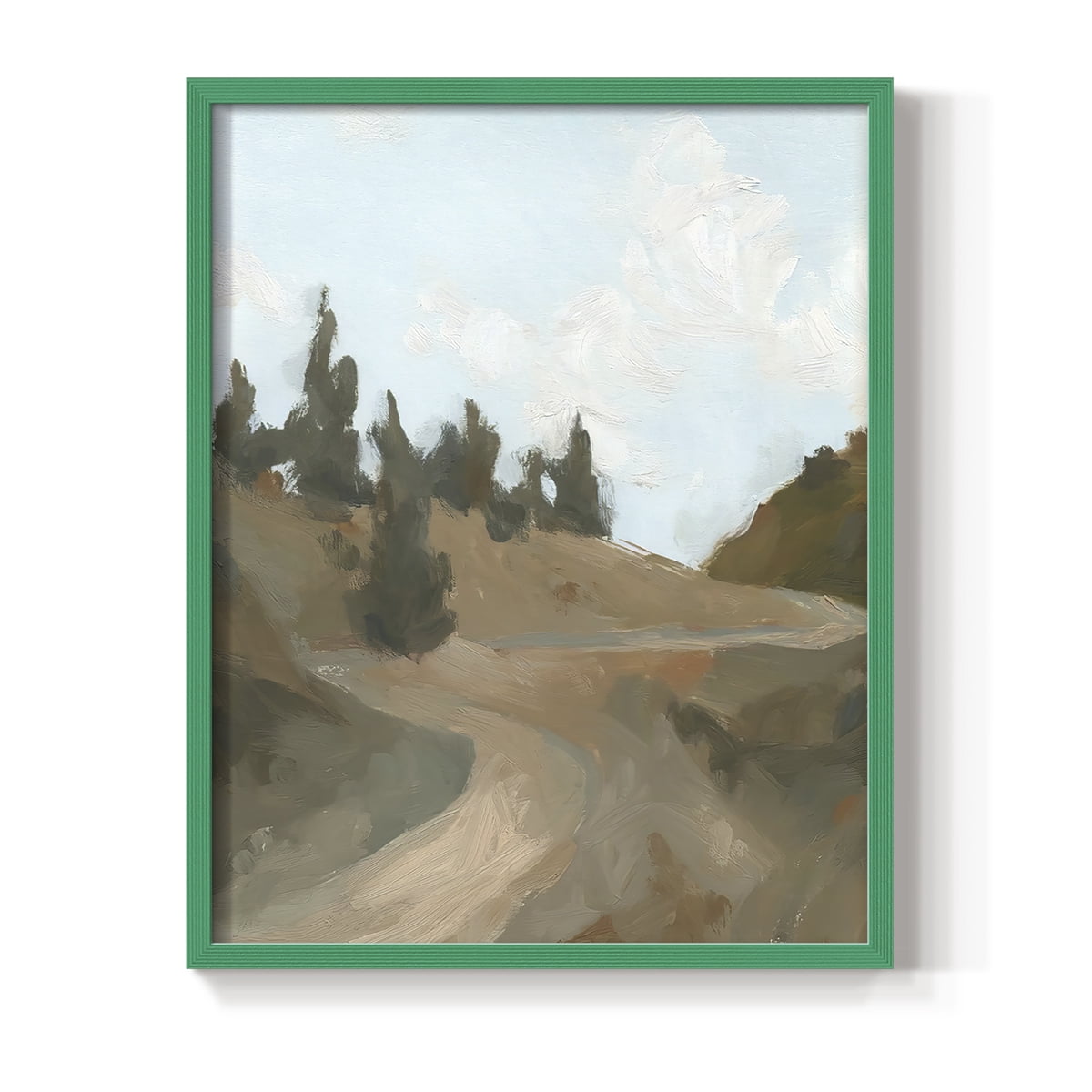 West Fork Hiking Trail IV Framed Print in Green Solid Wood 11 x 14 Framed Print
