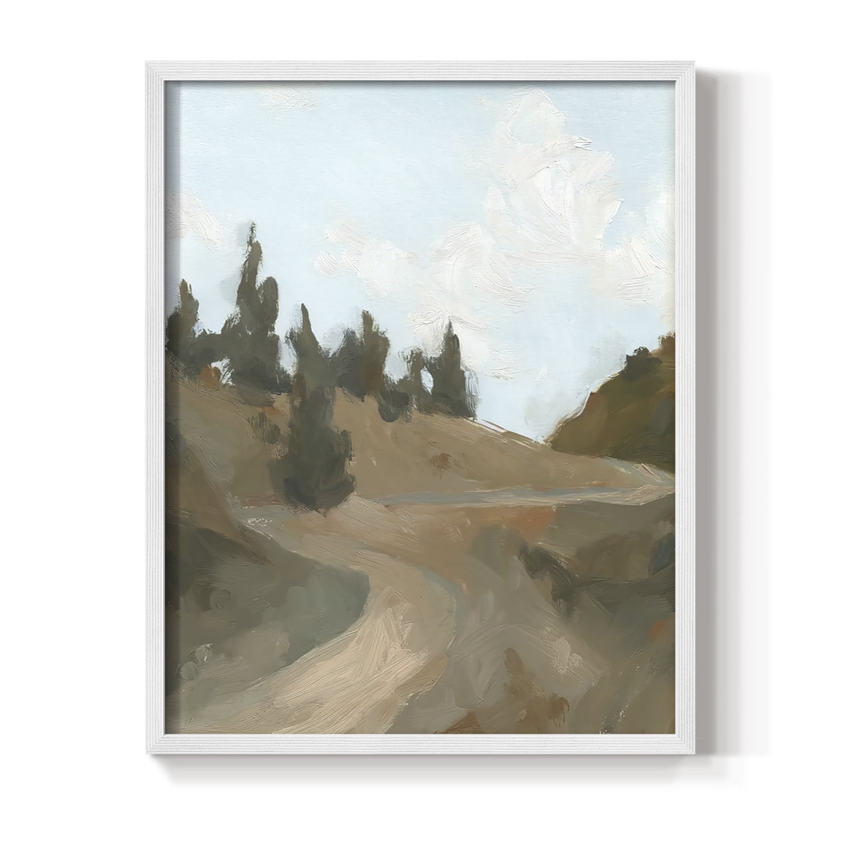 West Fork Hiking Trail IV Framed Print in White Solid Wood 11 x 14 Framed Print