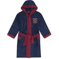 thumbnail image 1 of West Ham United FC Mens Crest Fleece Contrast Trim Bathrobe, 1 of 4