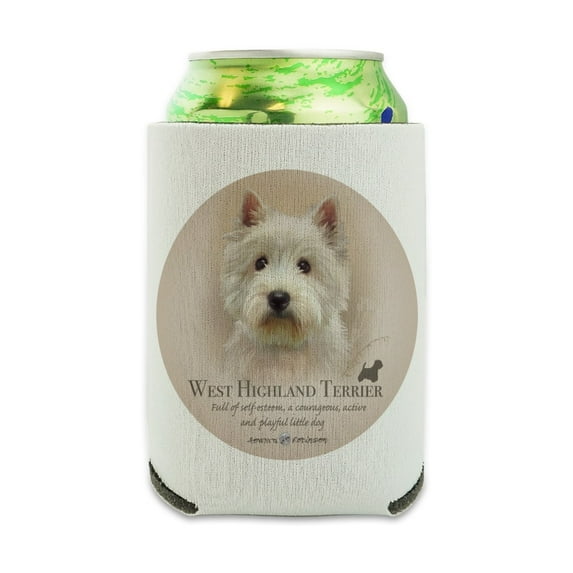 West Highland Terrier Westie Dog Breed Can Cooler - Drink Sleeve Hugger Collapsible Insulator - Beverage Insulated Holder