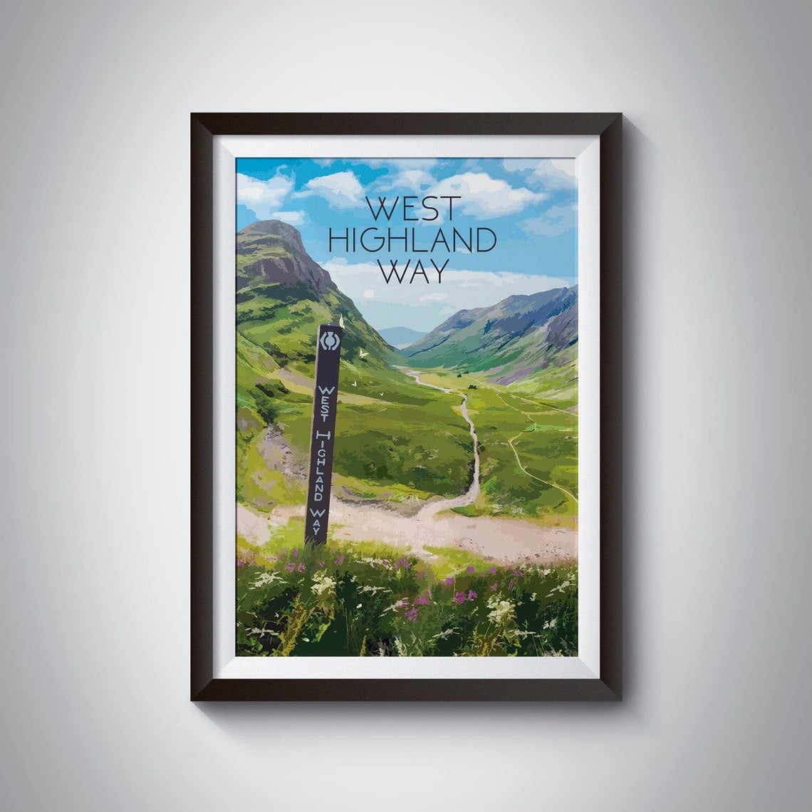 West Highland Way Poster, Hiking Poster, Original Print, National Park ...