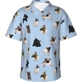 thumbnail image 1 of West Highland White Terrier Dog Mens Hawaiian Shirt Short Sleeve Casual Button Up Tropical Summer Beach Shirt, 1 of 9