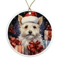 thumbnail image 1 of West Highland White Terrier Dog Ornament - Pet Ornament for Christmas Tree - 3" Round Ceramic - Printed in USA - Puppy New Dog - Dog Mom - Dog Dad - Pet Owner - Xmas Decoration DOG0209, 1 of 5