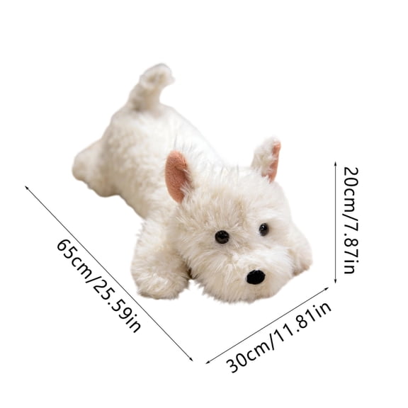 West Highland White Terrier Dog Stuffed Animal 26" Cute Puppy Plushies Soft Plush Toys Gifts for Kids