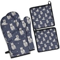 thumbnail image 1 of West Highland White Terrier Kitchen Oven Mitt and Pot Holder Sets 4 Pcs for Baking, Cooking and Grilling, Heat Resistant Up To 392 °F, 1 of 7