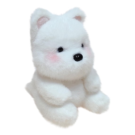 West Highland White Terrier Plush Toy, Ultra Soft Fluffy Cute Stuffed Animal Puppy Doll, 9.8 Inch Single Pack, Perfect Gift for Kids Toddlers Dog Lovers for Bedroom Decoration Birthday Party Favors