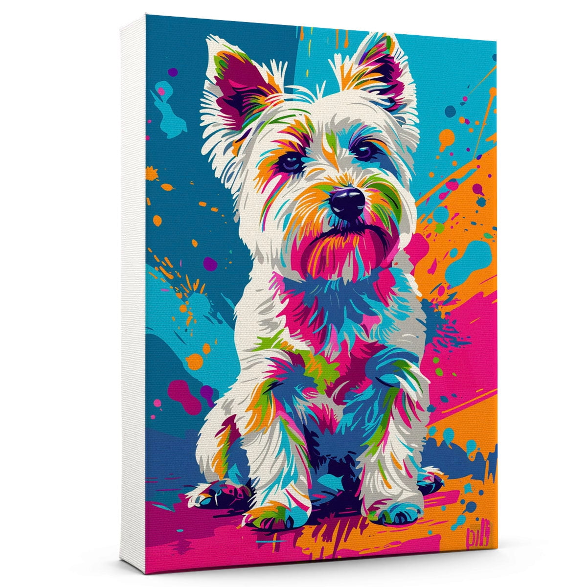DIY Animal Dog Paint By Numbers Kit For Adults Beginners,Kiss Dog Watercolor Paint By Number Kits On Canvas For Adults Without Frame,Boy Digital Oil Painting Kits For Home Wall Decor 16X16 - View #5