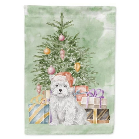 Christmas West Highland White Terrier Puppy Flag Garden Size