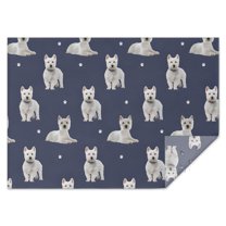 West Highland White Terrier Rectangle Tablecloth 60"x84",Waterproof Polyester Rectangle Table Cloth, Wipeable Spillproof Polyester Tablecloth for Dining, Camping, Indoor and Outdoor