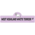 thumbnail image 1 of West Highland White Terrier Street Sign | Indoor/Outdoor | Dog Lover Funny Home Décor for Garages, Living Rooms, Bedroom, Offices | SignMission personalized gift | 20" Wide, 1 of 5